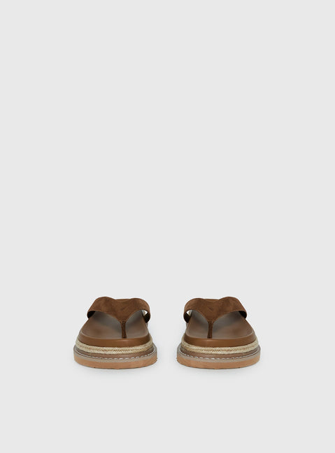Billini Arley Faux Suede Thong Sandals Sandstone