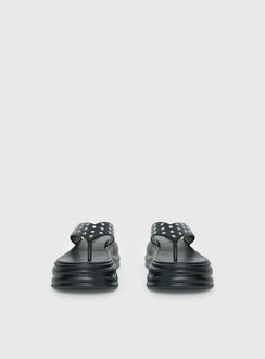 Fienna Platform Thong Sandals Black