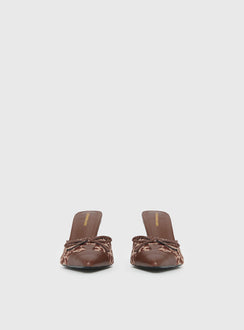 Boardroom Pointed Toe Heels Caramel Cow