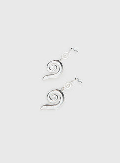 Top Of Mind Swirl Earrings Silver