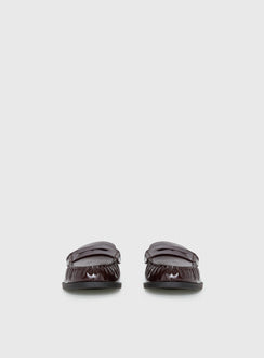 Therapy Atticus Faux Leather Slip On Loafers Cherry