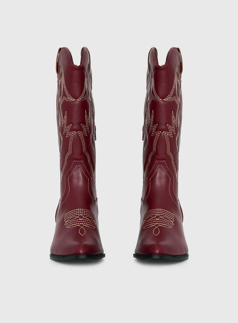 Therapy Clayton Boots Maroon