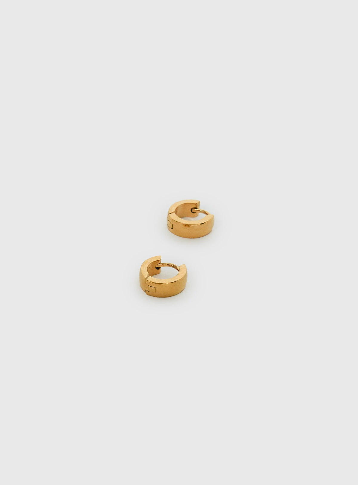 Liora Gold Plated 10mm Chunky Hoop Earrings Gold
