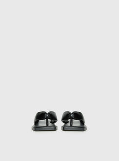 Rylin Puff Thong Sandals Black