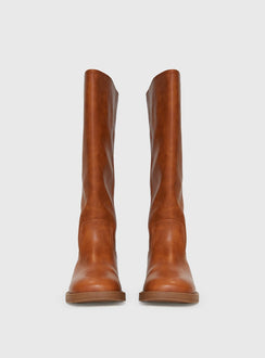 Madisson Knee High Boots Brown