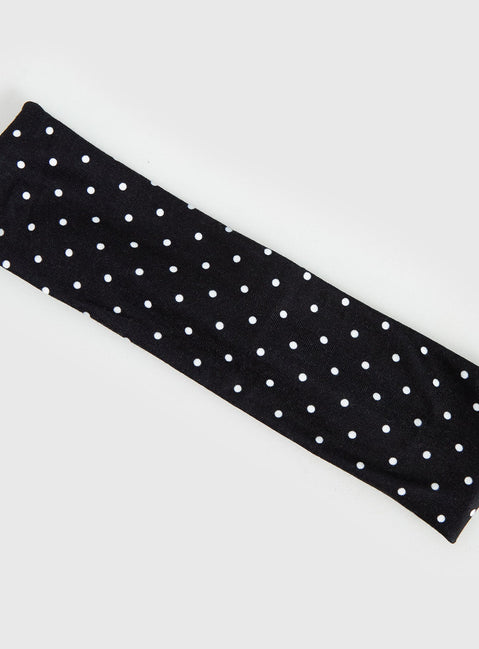 The Juney Headband Black Polka Dot