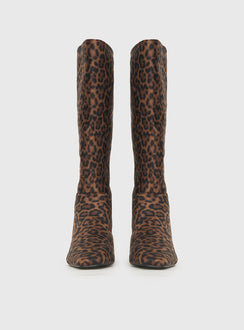 Billini Jovie Knee High Boots Leopard