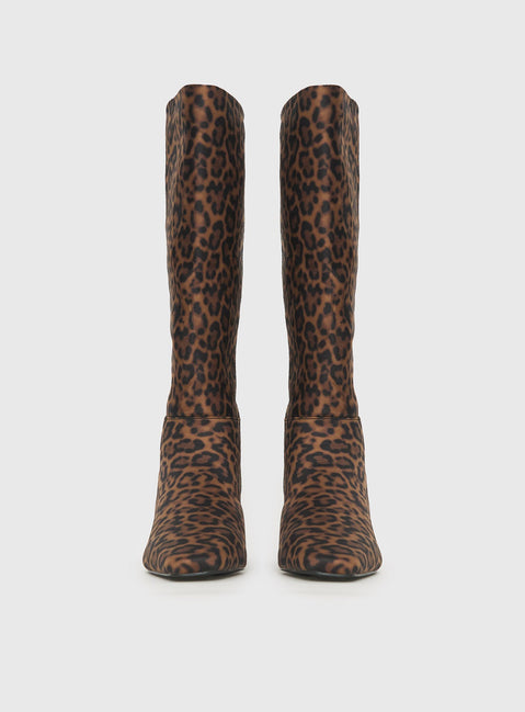 Billini Jovie Knee High Boots Leopard