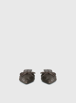 Unrivaled Pointed Toe Faux Suede Heels Chocolate