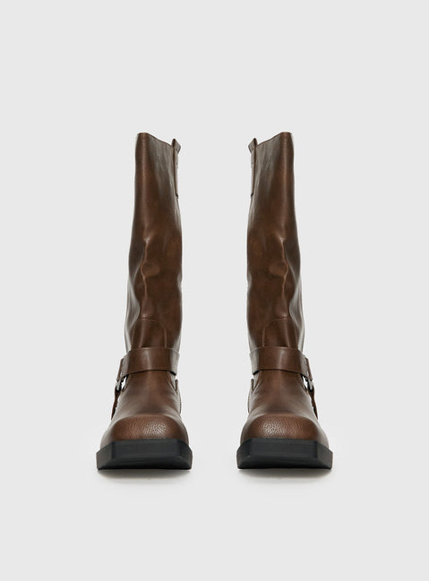 Wrecked Western Boots Brown