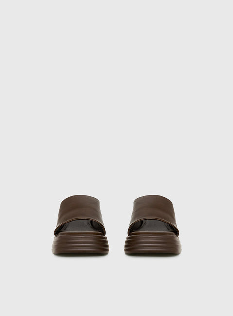 Therapy Flaunt Platform Sandals Brown