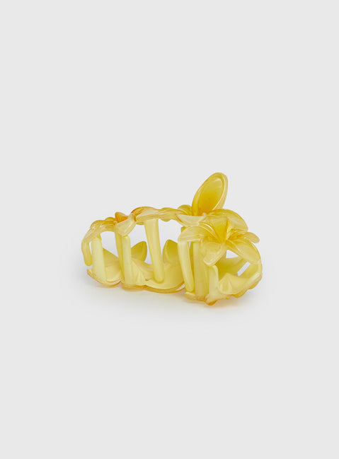 Chianti Frangipani Claw Clip Yellow