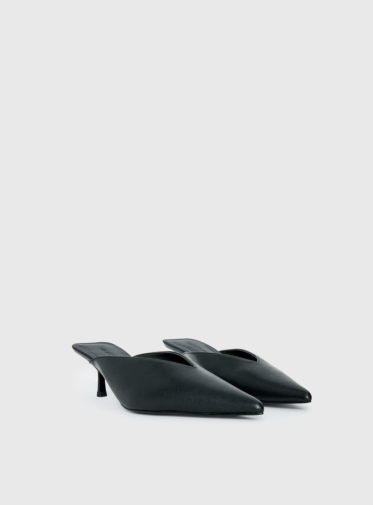 Priella Pointed Toe Kitten Heels Black