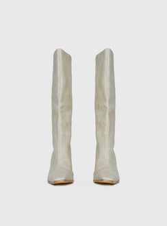 Cecil Knee High Boots Bone