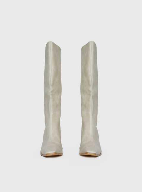 Cecil Knee High Boots Bone