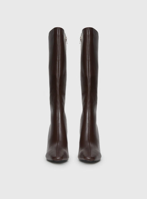 Sawyer Knee High Boots Brown