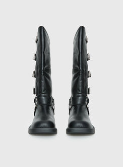 Buckle Down Boots Black