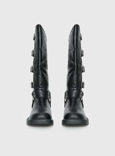 Buckle Down Boots Black