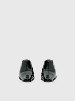 Hania Slip On Closed Toe Heels Black