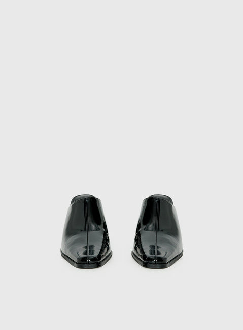 Hania Slip On Closed Toe Heels Black