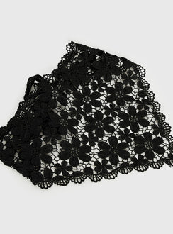 Lilibette Crochet Hair Bandana Black
