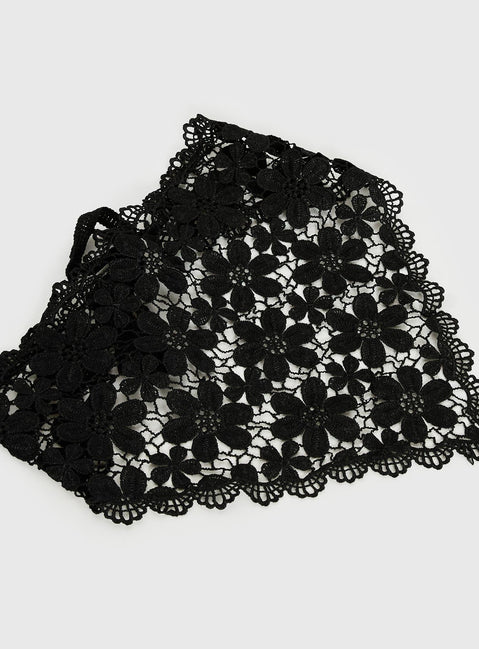 Lilibette Crochet Hair Bandana Black