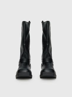 Wrecked Western Boots Black