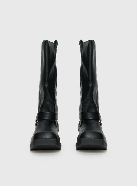 Wrecked Western Boots Black