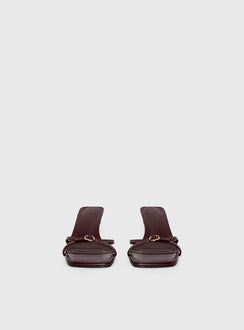 Billini Tesni Buckle Detail Heels Berry Shine