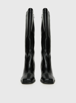 Renzo Knee High Boots Black