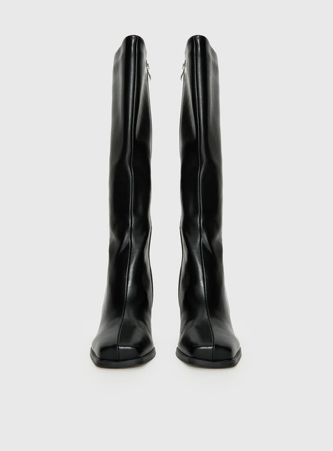 Renzo Knee High Boots Black
