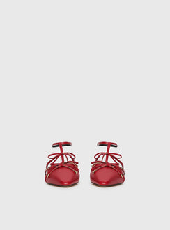 Ballet Club Flats Red