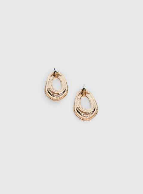 Be Alright Earrings Gold