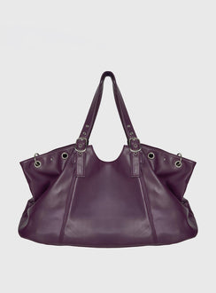 Amaria Buckle Detail Shoulder Bag Plum