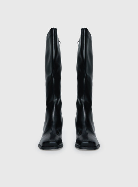 Renzo Knee High Boots Black