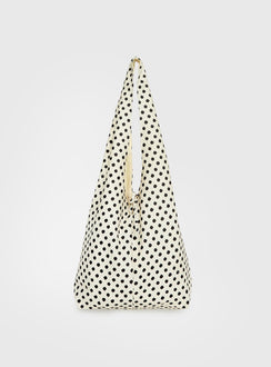 Sunday Sunrise Slouchy Bag White Polka