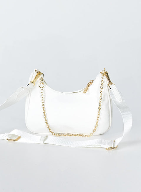 Peta & Jain Paloma Crossbody Bag White Pebble / Gold