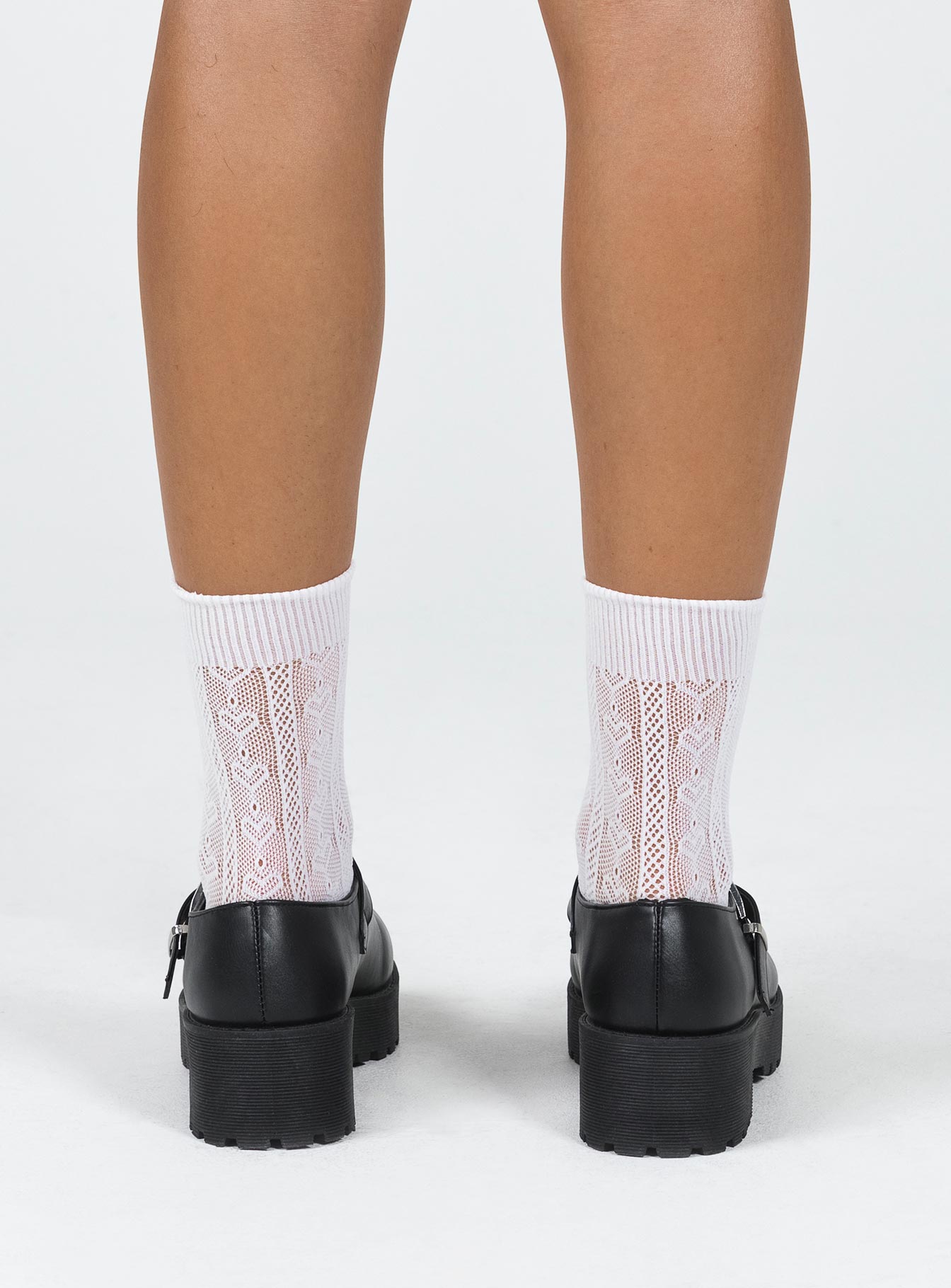 Loafer Faux matte leather material Silver-toned buckle Rounded toe Platform base Padded footbed Treaded sole