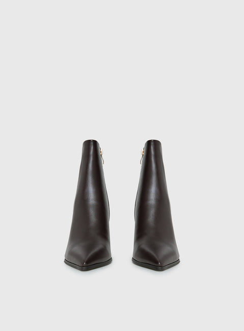 Billini Yordan Pointed Toe Ankle Boots Dark Cacao