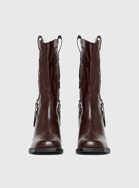 Cypress Western Boots Brown