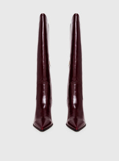 Billini Yasma Knee High Boots Berry Shine