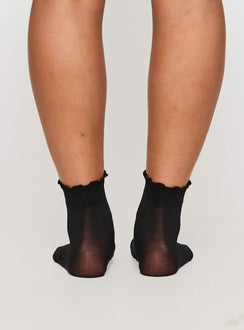 Natacha Sheer Socks Black