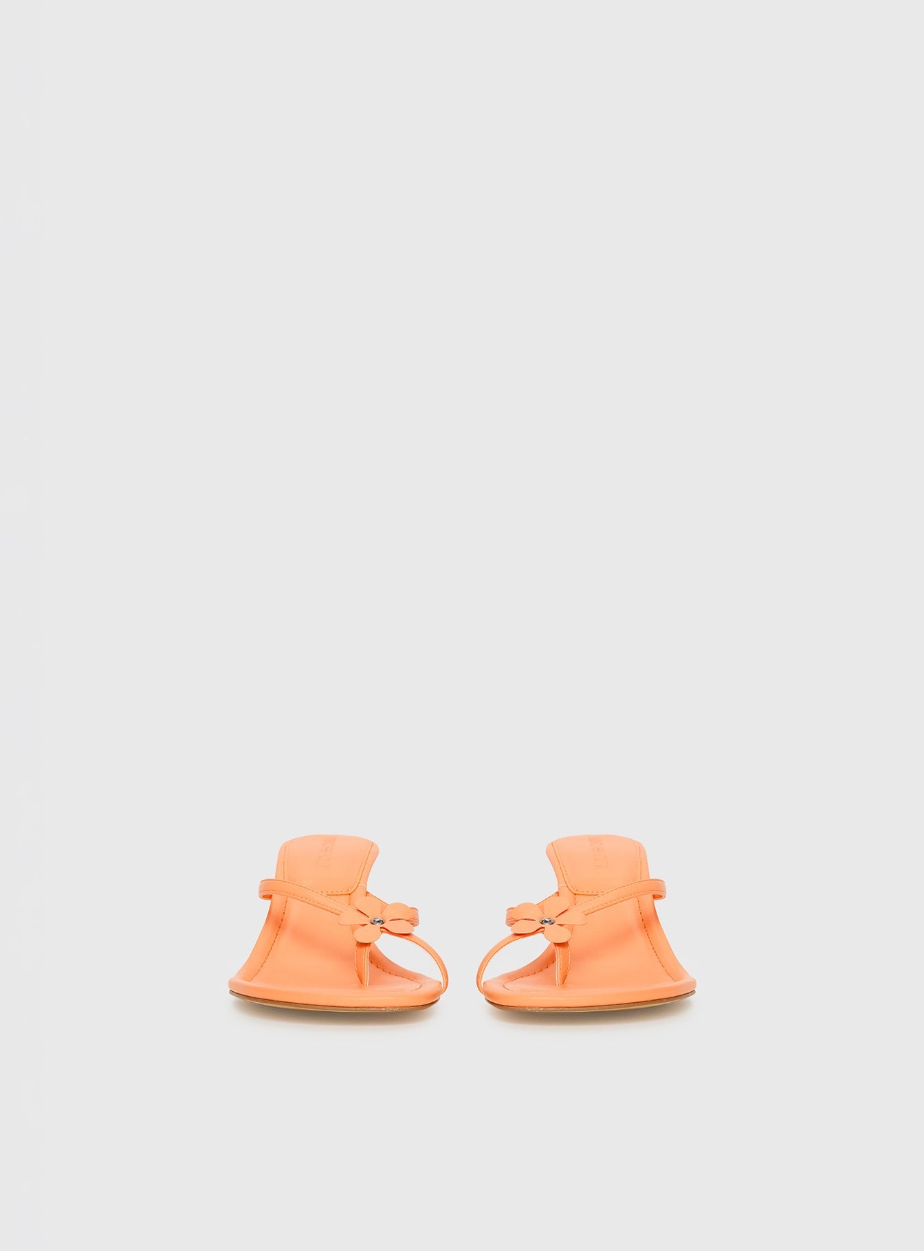 Electrified Floral Thong Heels Orange Sorbet