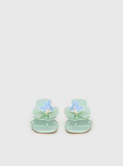 Azira Flower Detail Heels Blue