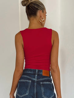 product Princess Polly Sleeveless Square Neck  Back In Time Top Red