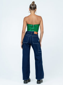 product Princess Polly High Waisted  Ysabel Dark Wash Cargo Jeans Denim