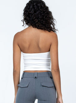 product Princess Polly Short Sleeves Square Neck  Zyra Strapless Top White