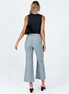 back view of model wearing Princess Polly Rach Pants Grey 