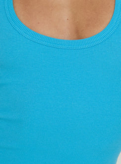 Baseline Rib Halter Mini Dress Topaz