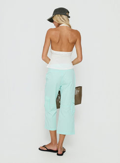 Indee Cropped Cargo Aqua